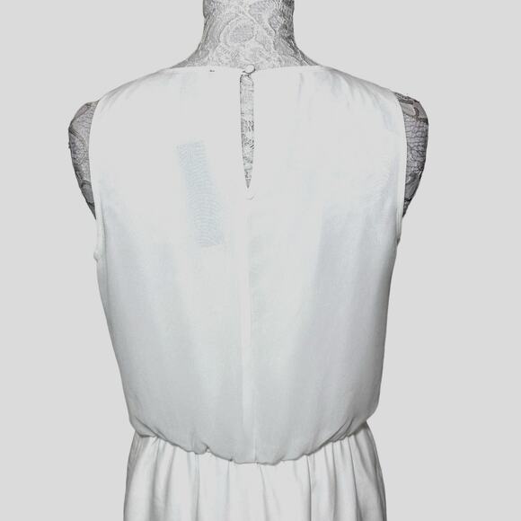 Chic par by Jacob Lace Panel Front Sheath Dress White Women 4 NWT Bridal Shower - Picture 8 of 10